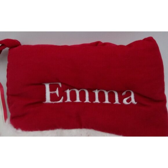 Pottery Barn Kids Emma Angel Woodland Christmas Holiday Stocking Quilted Xmas - Picture 2 of 10